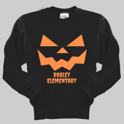 Youth Crewneck - Fall Holidays - Jack O' Lantern - Orange Thumbnail