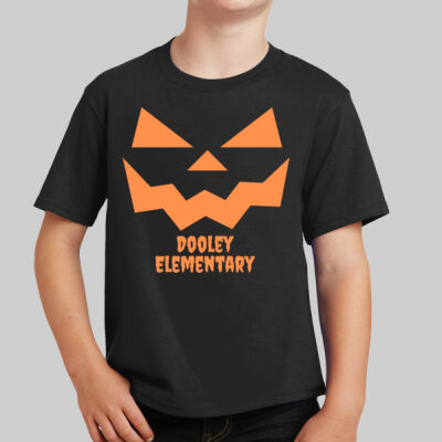 Youth T-Shirt - Fall Holidays - Jack O' Lantern - Orange Thumbnail