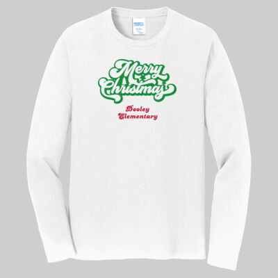 Adult Long Sleeve Shirt - Winter - Merry Christmas Red and Green  Thumbnail
