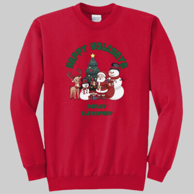 Adult Crewneck - Winter - Merry Christmas Green Thumbnail