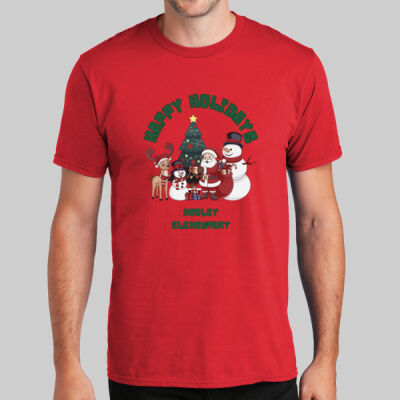 Adult T-Shirt - Winter - Merry Christmas Green Thumbnail