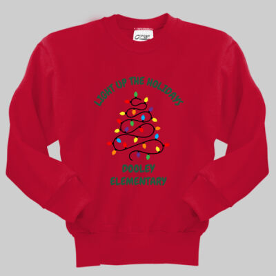 Youth Crewneck - Winter - Light Up Green Thumbnail