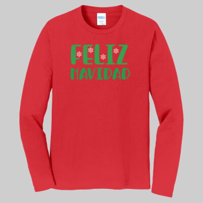 Adult Long Sleeve Shirt - Winter - Feliz Navidad Green Thumbnail
