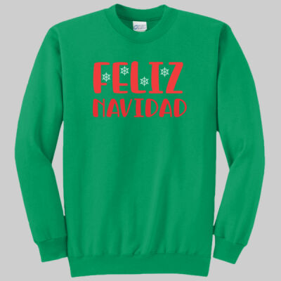 Adult Crewneck - Winter - Feliz Navidad Red Thumbnail