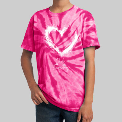 Youth Tie-Dye T-Shirt - Spring Holidays - Valentine's Heart Thumbnail