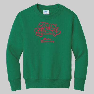 Youth Crewneck - Winter - Merry Christmas Red Thumbnail