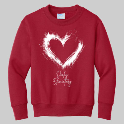 Youth Crewneck - Spring Holidays - Valentine's Heart Thumbnail